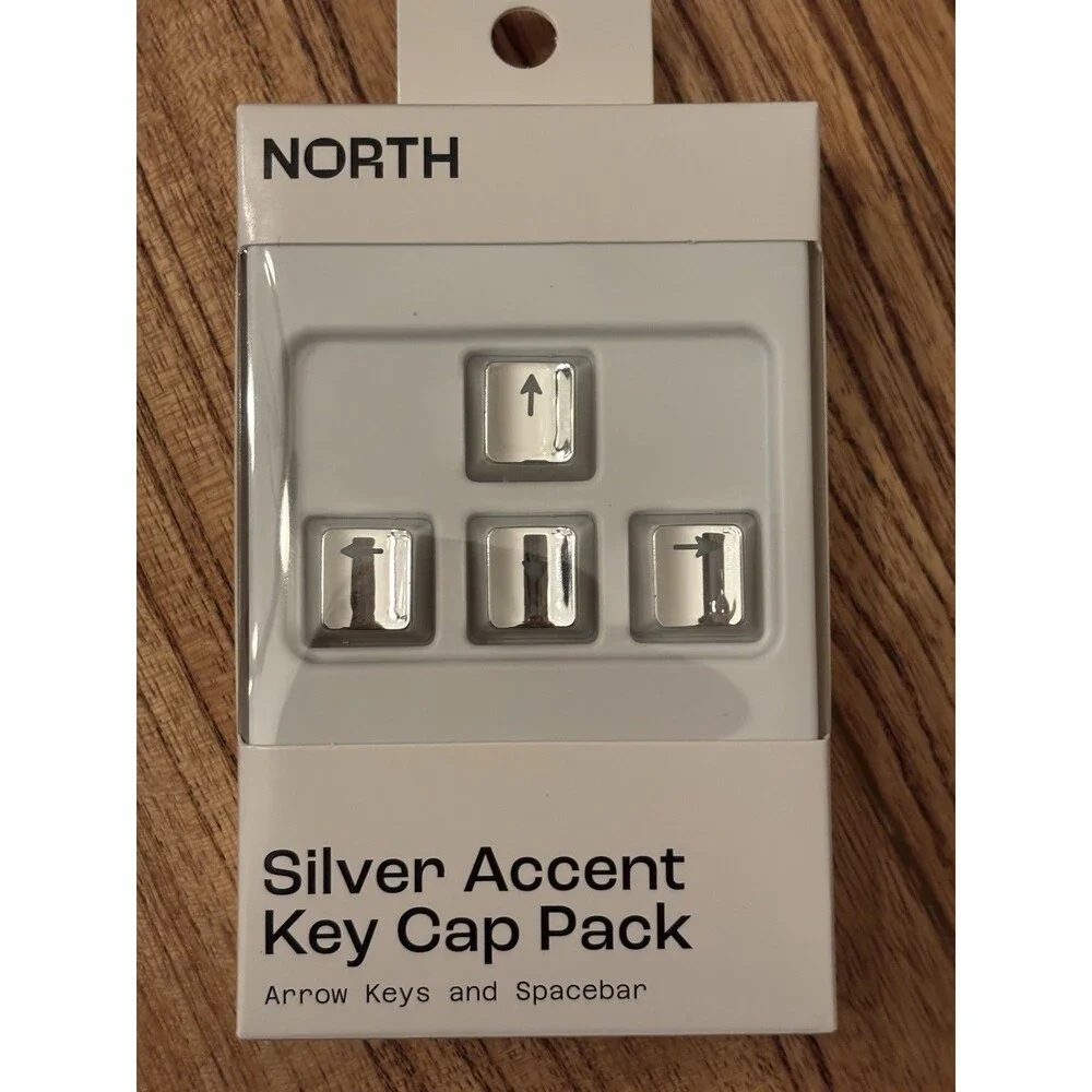 Silver Accent Key Cap Pack Arrow Keys and Spacebar Replacement Accessories NEW